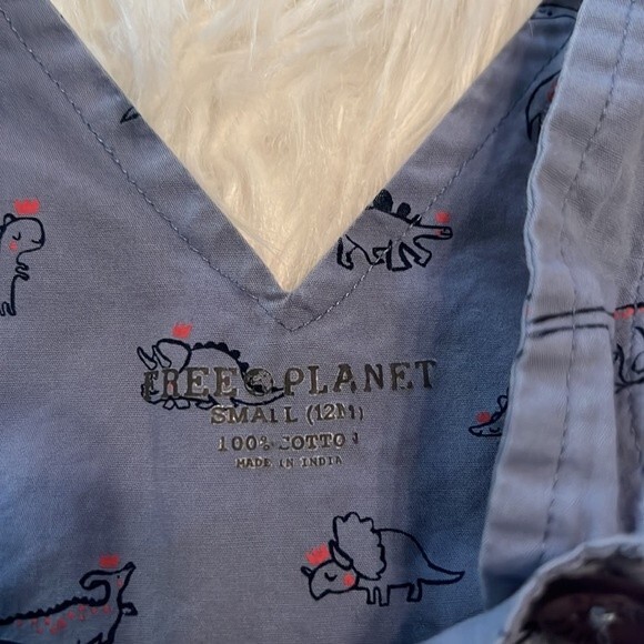 Free Planet Dinosaur Jumper in Blue Size 12 months - Picture 3 of 3